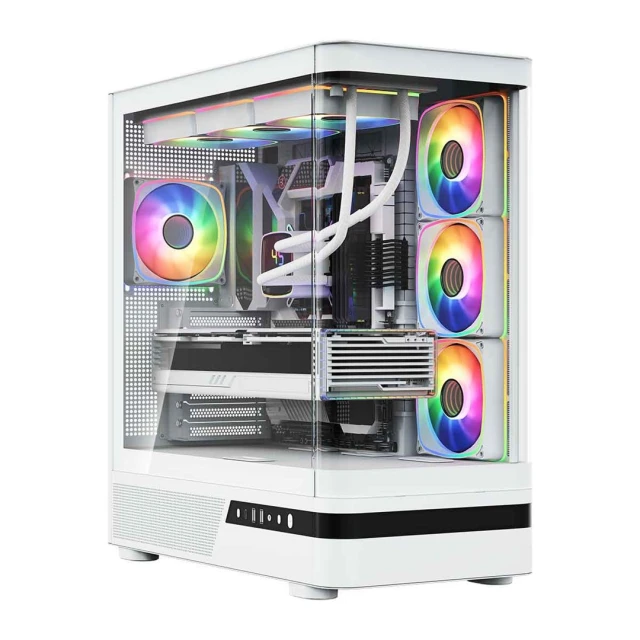 Корпус для ПК MODECOM Volcano AQ 100 ARGB Midi White (5903560982883)