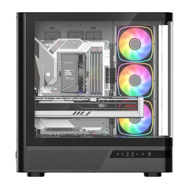Корпус для ПК MODECOM Volcano AQ 200 ARGB Midi Black (5903560982944)