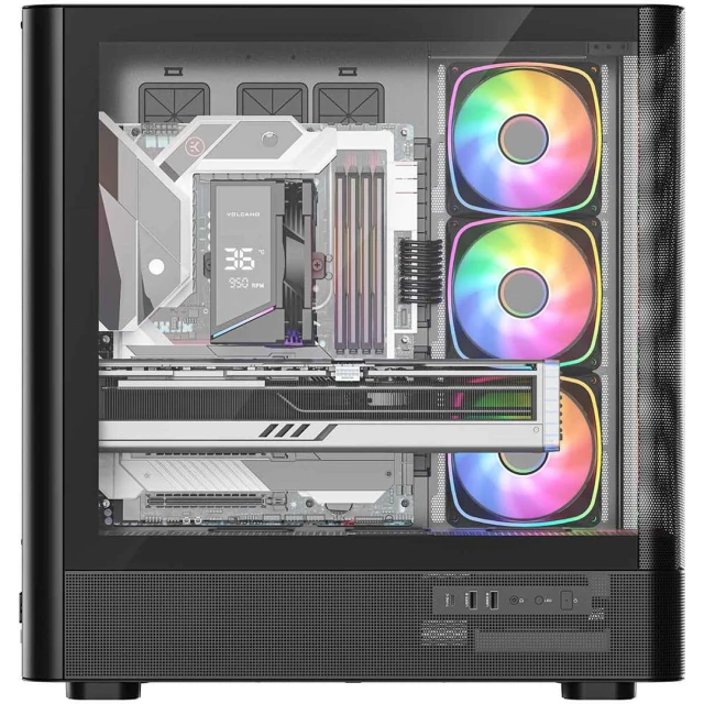 Корпус MODECOM Volcano AQ 300 ARGB MIDI Black (5903560983019)