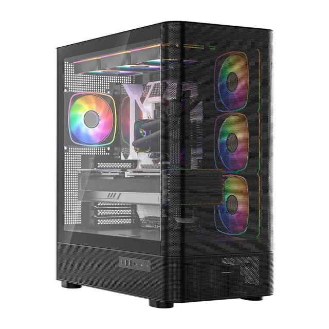 Корпус MODECOM Volcano AQ 300 ARGB MIDI Black (5903560983019)