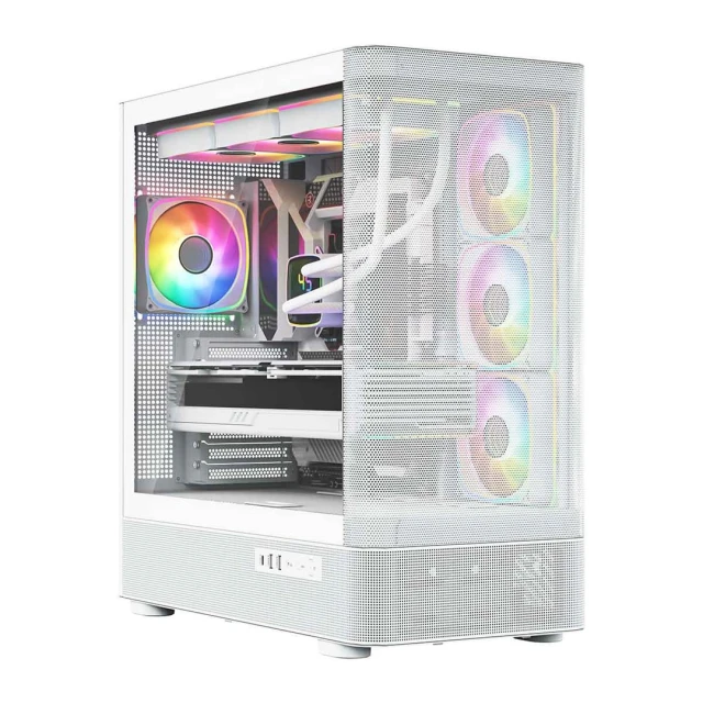Корпус MODECOM Volcano AQ 300 ARGB MIDI White (5903560983071)