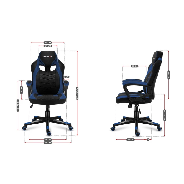 Крісло ігрове Huzaro Force 2.5 Blue Mesh (5903796010527)