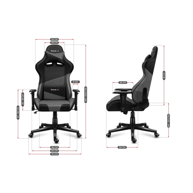 Ігрове крісло Huzaro Force 6.2 Grey Mesh (5903796013016)
