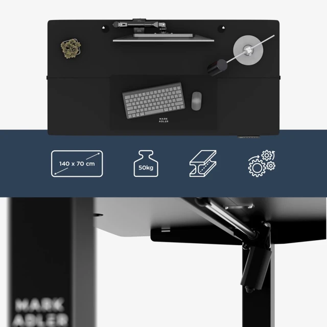 Стіл письмовий MARK ADLER Leader 7.3 Black (5903796019964)