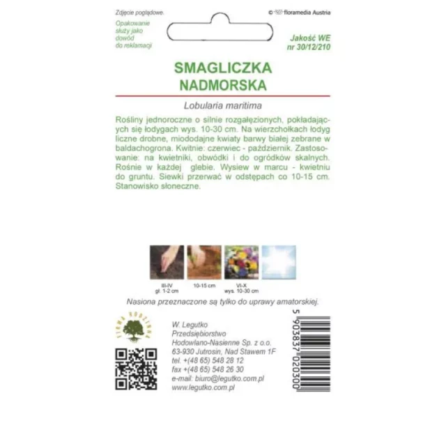 Насіння Алісум морський W.Legutko White (5903837020300)