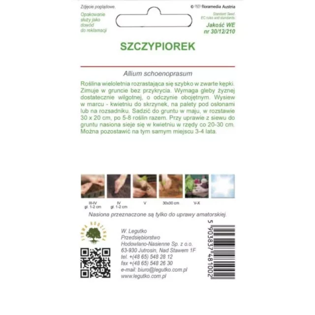 Насіння Цибуля-шніт W.Legutko Medium leaf (5903837481002)