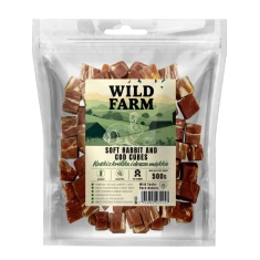Ласощі для собак Wild Farm М'які кубики з кроликом і тріскою 500 г (5903843435457)