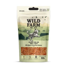 Ласощі для котів Wild Farm Чіпси м'ясо-рибні з куркою і тріскою 50 г (5903843435501)