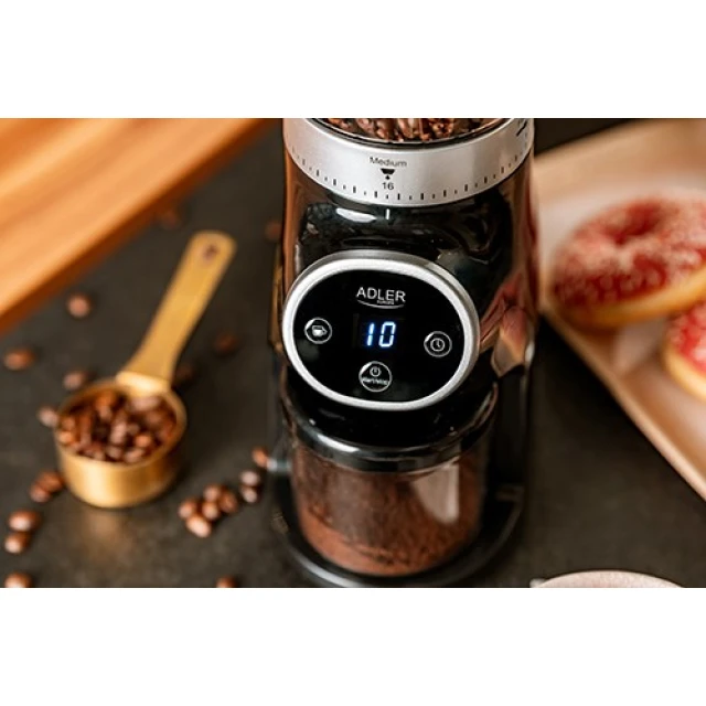 Кавомолка жорнова Adler AD 4450 300 Вт Black (5903887803236)