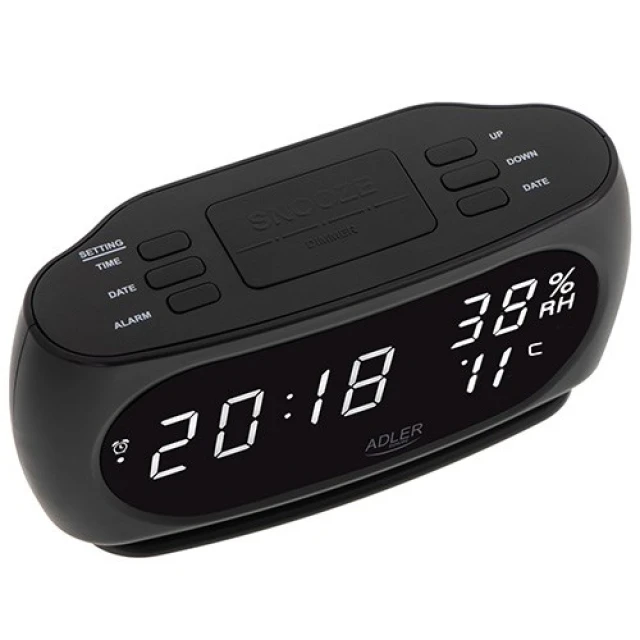 Годинник-будильник Adler AD 1186 LED (5903887805636)