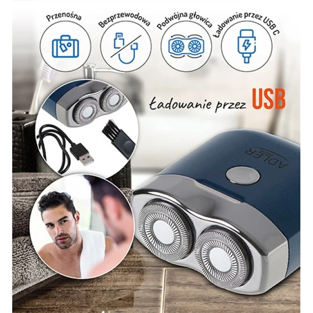 Электробритва Adler AD2937 Blue (5903887807081)