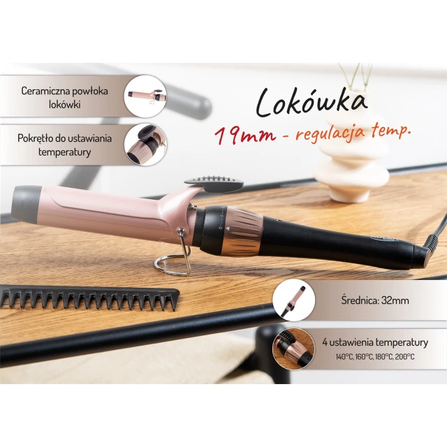 Плойка Adler AD2118 56 Вт 32 мм Black/Pink (5903887808286)