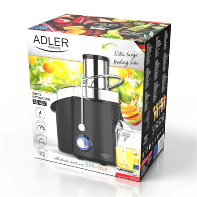 Соковижималка Adler AD4127 1000 Вт 2 швидкості Matte Black (5903887809023)