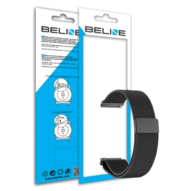 Універсальний ремінець Beline Fancy для Android 22 mm Black (5903919060132)