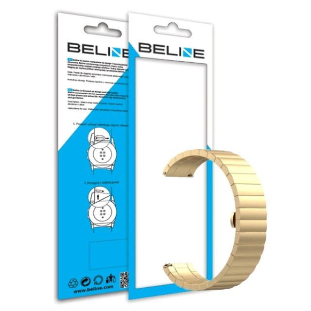 Универсальный ремешок Beline Beauty для Android 20 mm Gold (5903919060187)