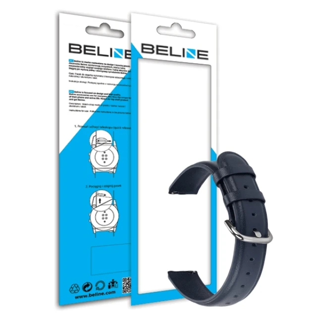 Универсальный ремешок Beline Elegance для Android 20 mm Navy (5903919060422)