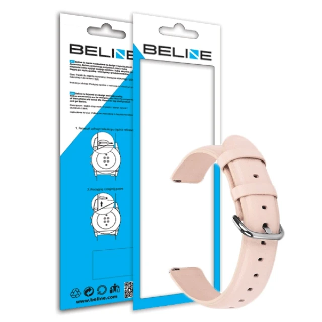 Универсальный ремешок Beline Elegance для Android 20 mm Pink (5903919060446)