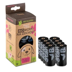 Біопакети для прибирання Starch Bag 8 рулонів x 15 шт Black (5903919618333)
