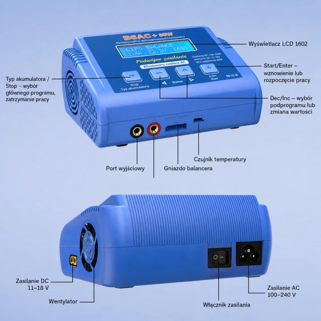 Зарядний пристрій балансувальний B6AC+ 80W (E6360)