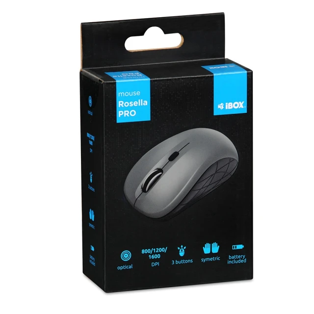 Мышь iBOX Rosella Pro беспроводная Gray (5903968680527)