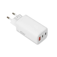 Мережевий зарядний пристрій iBOX C-65 GaN PD 65 Вт з кабелем White (5903968680602)