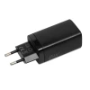 Мережевий зарядний пристрій iBOX C-65 ILUC65B GaN PD 65 Вт з кабелем Black (5903968680619)