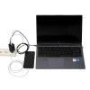 Мережевий зарядний пристрій iBOX C-65 ILUC65B GaN PD 65 Вт з кабелем Black (5903968680619)