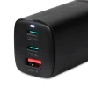 Мережевий зарядний пристрій iBOX C-65 ILUC65B GaN PD 65 Вт з кабелем Black (5903968680619)
