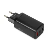 Мережевий зарядний пристрій iBOX C-65 ILUC65B GaN PD 65 Вт з кабелем Black (5903968680619)