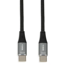 Кабель iBOX USB Type-C 60 Вт 2 м PD/QC Black (5903968680640)