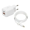 Мережевий зарядний пристрій iBOX C-42 GaN PD 33 Вт USB-A + USB-C White (5903968681098)