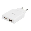 Мережевий зарядний пристрій iBOX C-43 GaN PD 30 Вт Slim USB-A + USB-C White (5903968681258)