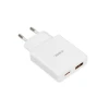 Мережевий зарядний пристрій iBOX C-43 GaN PD 30 Вт Slim USB-A + USB-C White (5903968681258)