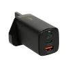 Мережевий зарядний пристрій iBOX C-65 ILUC65BUK GaN PD 65 Вт з кабелем Black (5903968681340)