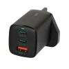 Мережевий зарядний пристрій iBOX C-65 ILUC65BUK GaN PD 65 Вт з кабелем Black (5903968681340)