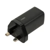 Мережевий зарядний пристрій iBOX C-65 ILUC65BUK GaN PD 65 Вт з кабелем Black (5903968681340)