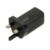Мережевий зарядний пристрій iBOX C-65 ILUC65BUK GaN PD 65 Вт з кабелем Black (5903968681340)