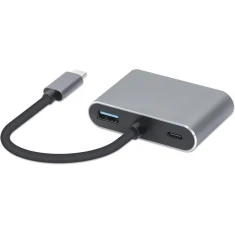 Хаб iBOX USB Type-C 4-в-1 USB 3.0 + PD 100W + HDMI 4K 30Hz + VGA FullHD (5903968681463)