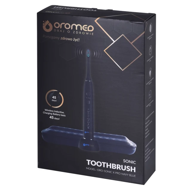 Электрическая зубная щетка Oromed ORO-SONIC X PRO Navy Blue (5904305746562)