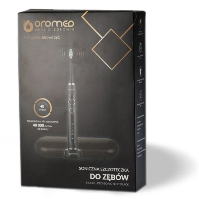 Електрична зубна щітка Oromed ORO SONIC NEXT Black (5904305746586)