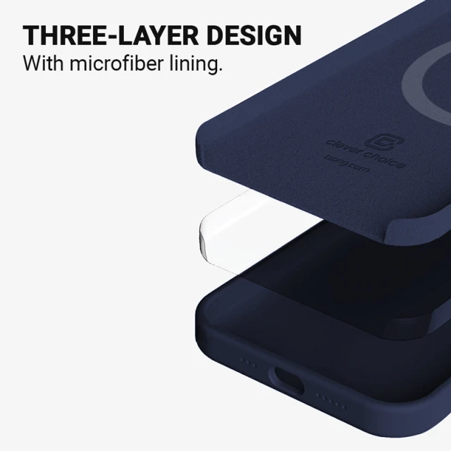 Чохол Crong Color Cover Magnetic для iPhone 13 Pro Max Navy (CRG-COLRM-IP1367-BLUE)