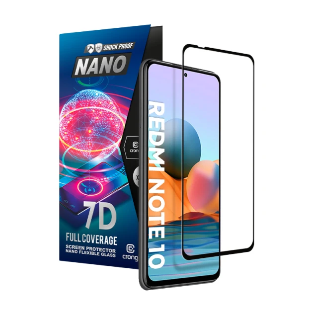 Захисне скло Crong 7D Nano Flexible для Xiaomi Redmi Note 10 5G Clear (5904310701587)