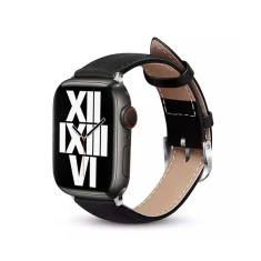 Ремінець Crong Noble Band для Apple Watch Ultra 3/2/1 49 mm | Series 11/10 46 mm | Series 9/8/7/6/5/4/SE 45 mm | 44 mm Black (CRG-44NOB-BLK)