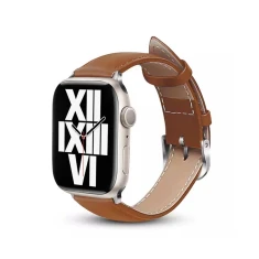 Ремешок Crong Noble Band для Apple Watch Ultra 3/2/1 49 mm | Series 11/10 46 mm | Series 9/8/7/6/5/4/SE 45 mm | 44 mm Brown (CRG-44NOB-MKA)