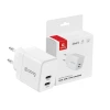 Мережевий зарядний пристрій Crong Ultra Compact GaN 2x USB-C 35W PD 3.0 White (CRG-GNCC35-WHI)