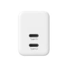 Мережевий зарядний пристрій Crong Ultra Compact GaN 2x USB-C 35W PD 3.0 White (CRG-GNCC35-WHI)