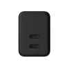 Зарядний пристрій Crong Ultra Compact GaN 2x USB-C 35W PD 3.0 Black (CRG-GNCC35-BLK)