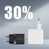 Зарядний пристрій Crong Ultra Compact GaN 2x USB-C 35W PD 3.0 Black (CRG-GNCC35-BLK)