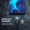 Кабель Crong Armor Link USB-A to USB-C 60W 25cm Black (CRG-AL025USAC-BLK)