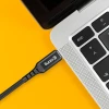 Кабель Crong Armor Link USB-A to USB-C 60W 25cm Black (CRG-AL025USAC-BLK)